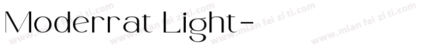 Moderrat Light字体转换